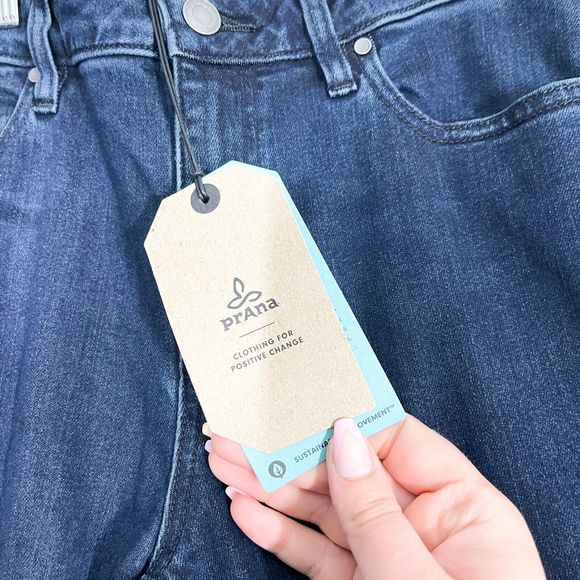 Prana Sienna Skinny Jeans Women Dark Wash Mid Rise Classic Denim Blue Size 8 NWT - Picture 5 of 12